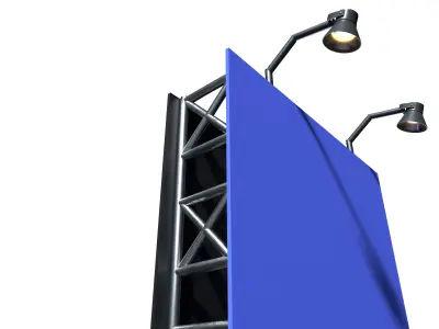 Outdoor de rua e estrada Modelo 3D Low-poly 3D model