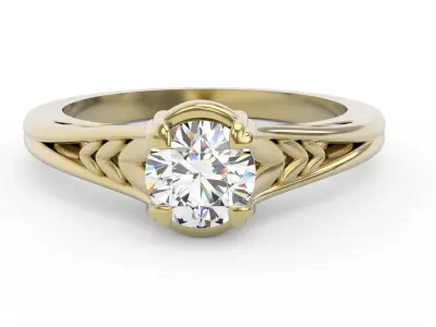 Engagement ring bend 3D print model