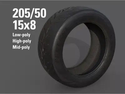 Federal 595 RS 205 50 for 15x8 Low-poly 3D model