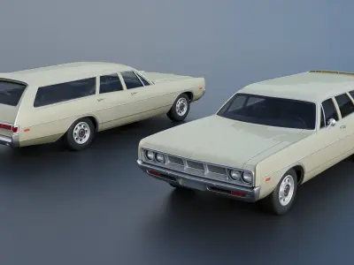 Dodge Polara Station Wagon 1969  3D print model