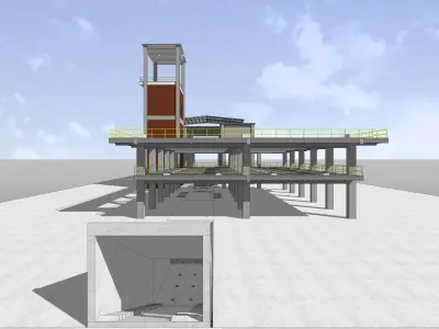 Industrial building 23ZZ23 3D model
