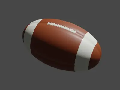 American Footbal Ball Low-poly 3D model