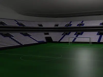 Football Stadium Low-poly 3D model 12