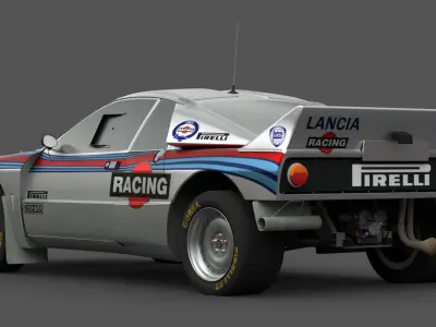 1984 Lancia 037 Rally 3D Model High-Quality Detailed Design Low-poly 3D model