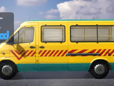 TW School Bus 001 3D model