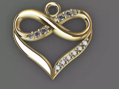 Pendant heart 3D model