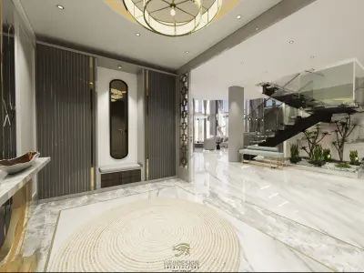 Loft Apartment Interior Design Low-poly 3D model