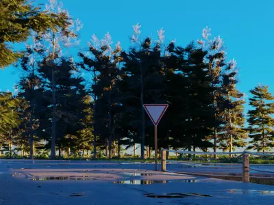 Road in the forest 3D model