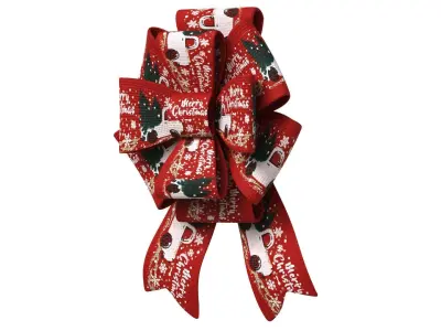 Christmas Bow Ribbon 40 Low-poly 3D model