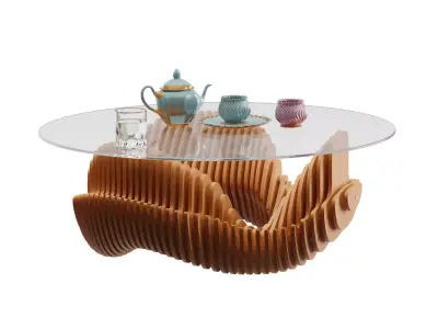 Parametric coffee table 09 3D model