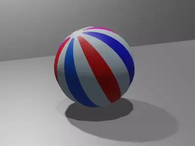A beach ball Free low-poly 3D model