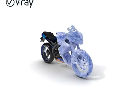 HighPerformance Motorcycle D Model Pack Low-poly 3D model