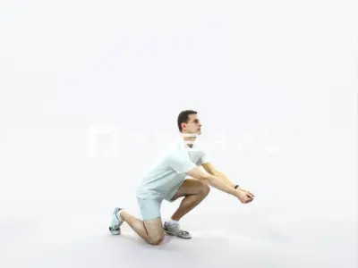 Romance 03M Volleyball Digging Sports Man Low-poly 3D model