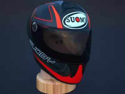 biker helmet Low-poly 3D model