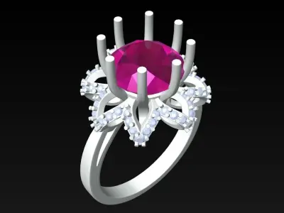 Diamond Ring - Womens Rings - GN240 3D print model