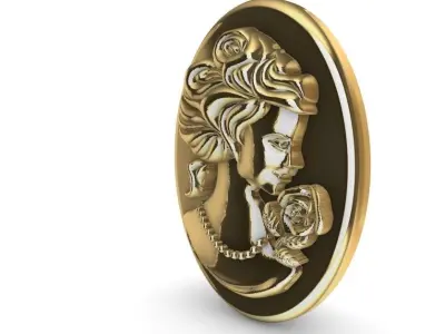 Cameo woman Camafeu  3D print model