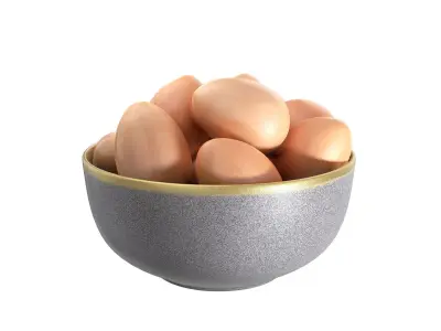 Serving Bowl with Eggs 3D model