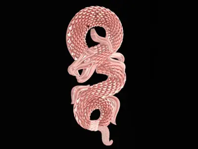 Luxury Chinese Dragon Pendant for Men  2570 3D print model