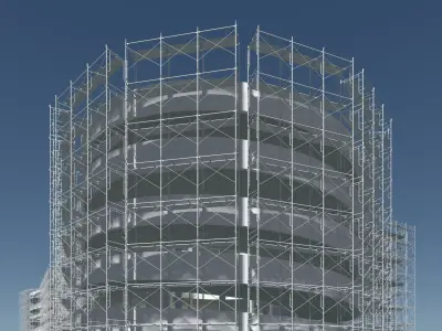 Parking garage building under construction 25-30 3D model