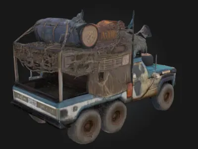 Desert Nomad Vehicle  Rugged Survival on the Sands 3D model