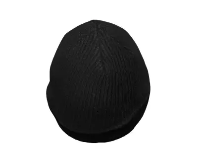 Black Beanie Low-poly 3D model