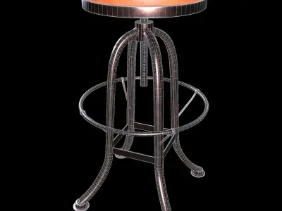 Chair Oleg Industrial loft 3d model Low-poly 3D model