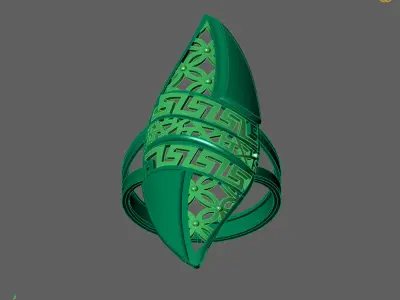 Women Long Ring Ready STL 3DM Models Womens Ring Long models 3D print model get