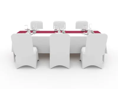 Banquet Table and Chair 101 3D model