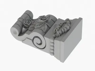 Scroll Corbel 18 3D model