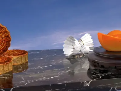 Chinese mooncake  3D model