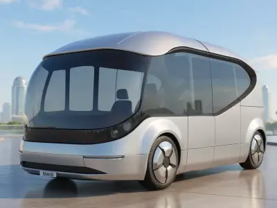 Panoramic Passenger EV Shuttle 3D model