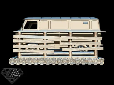 Exhibition - UAZ on a raft 3D print model