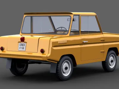 SMZ S-3D old car 3D model