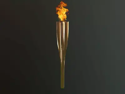 Tokyo 2020 Olympic Torch Low-poly 3D model