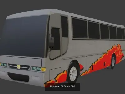 Brazilian Buses 3D Model Pack