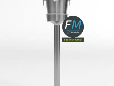 Wine bucket on stand 2 3D model