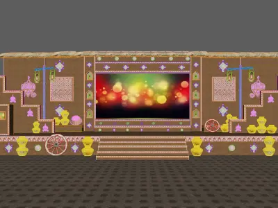 Rajasthani Theme Stage 3D model