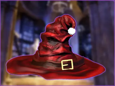 Choixpeau Magique d Harry Potter de noel Free low-poly 3D model