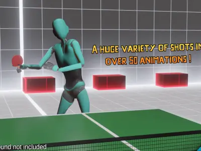 Table Tennis animations - Motion Cast19 Vol2 3D model