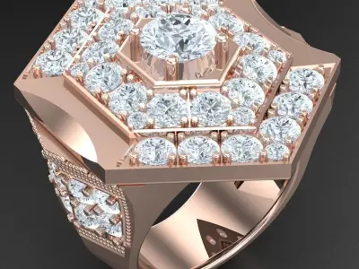 Luxury Men Rings Designs 6MR094 3D print model