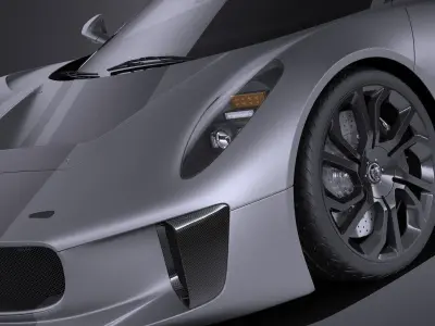 Jaguar C-X75 2017 VRAY 3D model