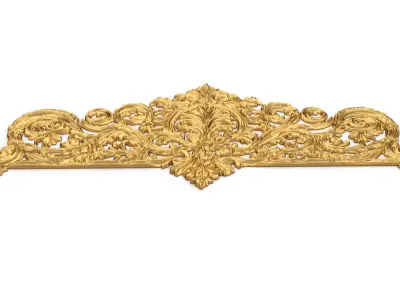 Classic Carved Bed 3D model 19 3D model