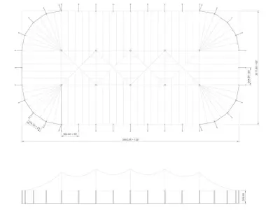 Sperry Tent - Sailcloth tensile structure 3D model