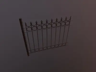 Iron Low Wall Free 3D model