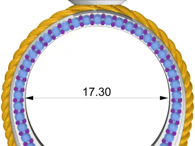 Fashion women Ring  BY ETERNO TESORO 3dm and stl formats 3D print model