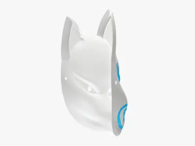 Fox japanese mask 02 3D model