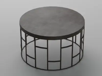 Small Dark Wood Table Free 3D model
