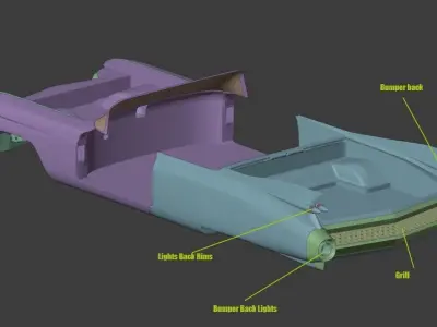 Cadillac Sedan Deville 59 - 3D Printable Model 3D print model