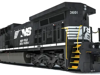 Norfolk Southern Locomotive Train 3D model