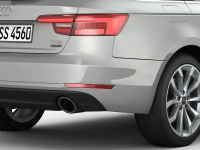 Audi A4 Avant 2016 detailed interior 3D model